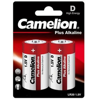 CAMELION Baterie alkalické PLUS D 2ksLR20 1.5V LR2