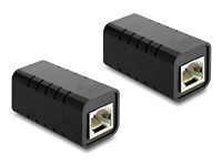 Delock - Sítový propojovací kabel - RJ-45 (F) do RJ-45 (F) - odstínený - CAT 6a - cerná