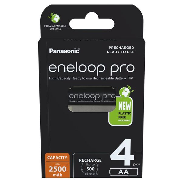 PANASONIC Eneloop Pro, Baterie, BK-3HCCE, AA, 4ks