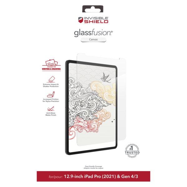 ZAGG Invisible Shield Fusion + Canvas hybridní sklo iPad Pro 12.9 CF