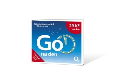 O2 Předplacená karta Go na den