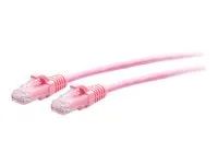 Pink - Patch kabel - RJ-45 (M) do RJ-45 (M) - 30.5 cm - 4.8 mm - UTP - CAT 6a - lisovaný, provedení bez hrbolků - růžová