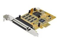 Startech 8-Port PCI Express RS232 Serial Adapter Card, PCIe RS232 Serial Card, 16C1050 UART, Multiport Serial DB9 Controller/Expansion Card, 15kV ESD Protection, Windows & Linux - Up to 921.6 Kbps Baud - Sériový adaptér - PCIe - RS-232 x 8 - žlutá - kompatibilní s TAA