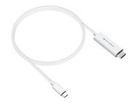 Kabel adaptéru - USB-C s piny (male) do HDMI s piny (male) - 2.5 m - bílá - podpora 4K60Hz, podpora režimu DP Alt