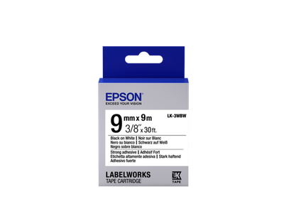 Epson Label Cartridge LK-3WBW, Black/white 9mm