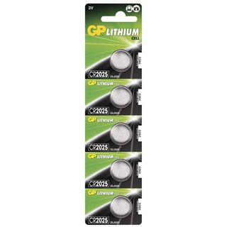 GP Baterie LITHIUM knoflíkové CR2025 5ks 3V 150MAH