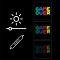 MANTA GAME OVER, LED Neon plexi dekorace