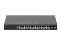 Přepínač - L3 - řízený - 36 x 100/1000/2.5G/5G/10GBase-T (PoE++) + 4 x 1/10/25 Gigabit SFP28 - proudění vzduchu zpředu dozadu - Lze montovat do rozvaděče - PoE++ (280 W)