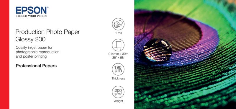 EPSON Production Photo Paper Glossy 200 36" x 30m