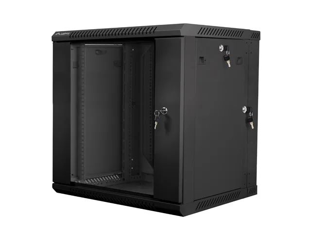 Lanberg racková skříň 19" dvoudílná nástěnná 12u/600x600 (flat pack) černá