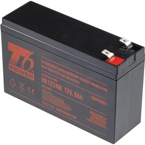 T6 POWER Akumulátor pro UPS, HR1224W, 12V, 6Ah
