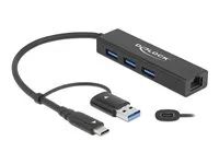Rozbočovač - 3 x USB 3.2 Gen 1 + 1 x 10/100/1000 + 1 x USB-C 3.2 Gen 1 - desktop