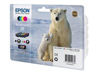 4-balení - černá, žlutá, azurová, purpurová - originální - blistr s RF / akustickým alarmem - inkoustová cartridge - pro Expression Premium XP-510, 520, 600, 605, 620, 625, 700, 720, 800, 820