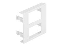 Easy 45 - zacvakávací modul - 45 x 45 mm, hranatý výřez 17 x 24,3 mm - 2 oddíly - bílá (balení 5)
