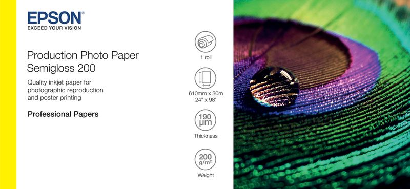 EPSON Production Photo Paper Semigloss 200 24"x30m