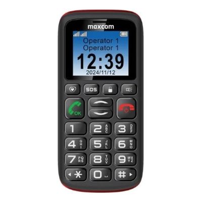 MAXCOM MM428 L, Telefon pro seniory, černý