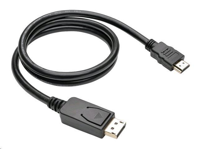 Kabel C-TECH DisplayPort/HDMI, 3m, černý