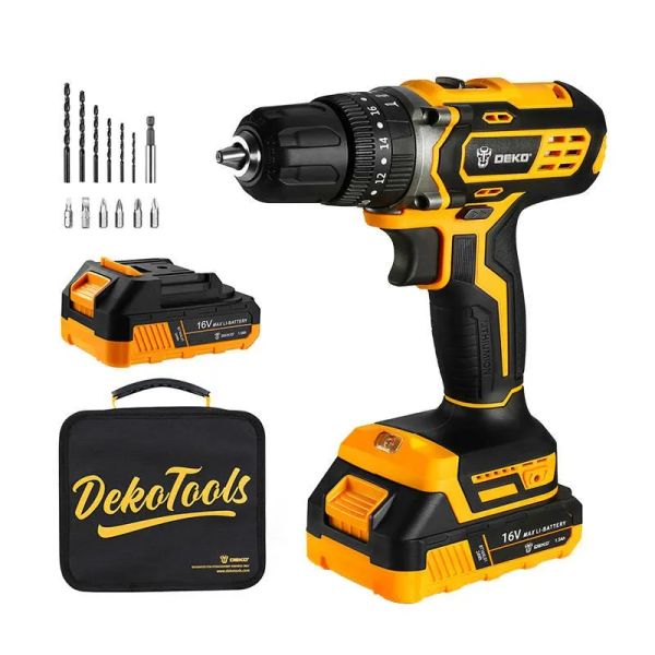 Akumulátorová/příklepová vrtačka Deko Tools DKCD16ID01-B5S2 16V