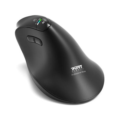 PORT CONNECT ERGO AUDITOR/Vertikální/Optická/Pro praváky/4 800 DPI/USB+BT/Černá