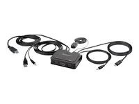 Remote Push Button/Hotkey Switching (C2-H46-UAC-CBL-KVM) - Přepínač KVM / audio / USB - kompaktní - 2 x KVM / zvuk / USB - 1 místní uživatel - desktop
