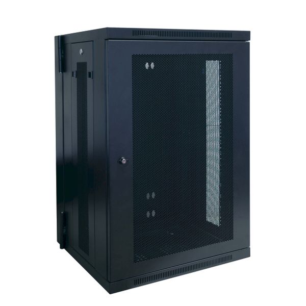 Skříň SmartRack 18U, Š=600mm, Hl=550mm, hloubka pro přepínače, montáž na stěnu