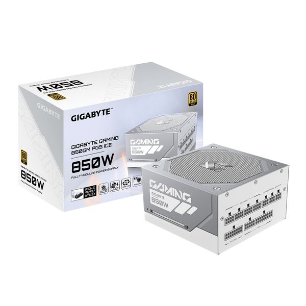 GIGABYTE GAMING 850GM PG5 ICE/850W/ATX 3.1/90%/Modular/Retail