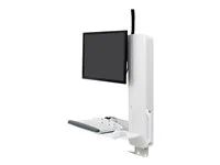 Montážní sada (vertikální zvednutí) - pro LCD displej / PC vybavení - systém pro sezení a stání - bílá - velikost obrazovky: až 24" - montáž na stěnu