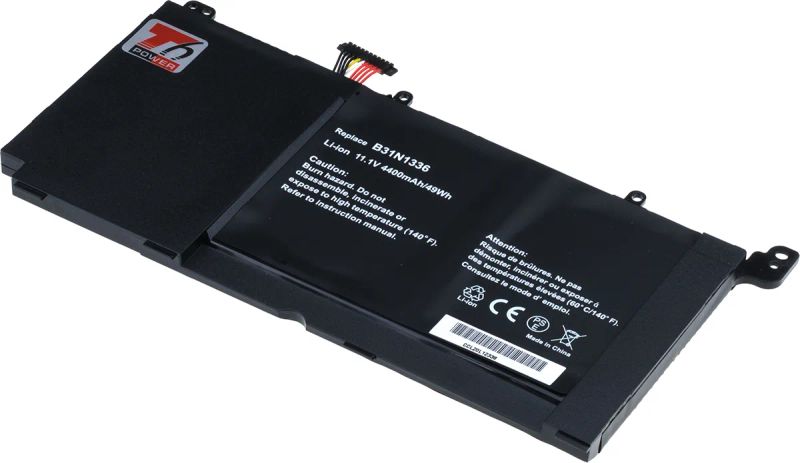 Baterie T6 Power pro Asus VivoBook S551L, R551L, K551L, V551L serie, 4400mAh, 49Wh, 3cell, Li-pol