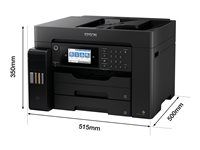 Multifunkční tiskárna - barva - tryskový - ITS - A3 (média) - až 25 stran/min. (tisk) - 550 listy - 33.6 Kbps - USB, LAN, Wi-Fi, hostitel USB - černá