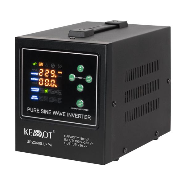 Zdroj záložní KEMOT PROsinus-800-LFP4 12V 230V 800VA 500W Black