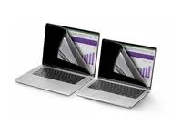 Filtr pro zvýšení soukromí k notebooku (horizontální) - odstranitelné - lepicí, závěsné záložky, otočné závěsy - 17" - černá