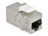 Modulární vložka (spojka) - CAT 6a - STP - RJ-45 - bílá, stříbrná