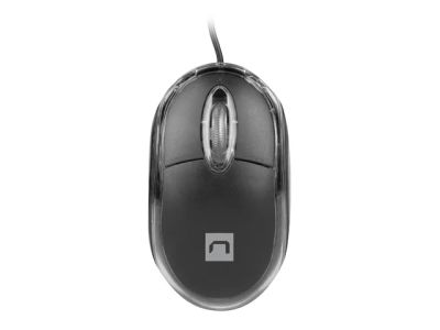 Natec optická myš VIREO 2/1000 DPI/Kancelářská/Optická/1 000 DPI/Drátová USB/Černá