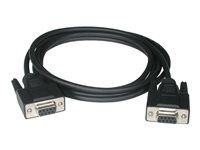 Null modem kabel - DB-9 (F) do DB-9 (F) - 5 m - černá