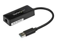 USB 3.0 Network Adapter NIC with USB Port - USB to RJ45 - USB Passthrough (USB31000SPTB) - Síťový adaptér - USB 3.0 - Gigabit Ethernet - černá - pro P/N: TB33A1C