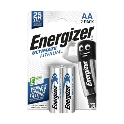 Baterie lithiová AA R6 1,5V ENERGIZER Ultimate 2 ks / blister –40 °C