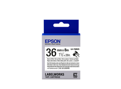 Epson Label Cartridge LK-7WBVS black on white cable tape, 36mm