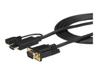 6ft 2m - 1080p - Active Conversion - HDMI to VGA Adapter Cable for Your VGA Monitor / Display (HD2VGAMM6) - Kabel adaptéru - HDMI, Micro-USB typ B (pouze napájení) do HD-15 (VGA) s piny (male) - 2 m - černá - aktivní, podpora 1920 x 1200 (WUXGA) - pro P/N: MST30C2DPPD