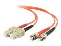 Síťový kabel - SC několik režimů (M) do ST několik režimů (M) - 3 m - 3 m - optické vlákno - duplex - 50 / 125 mikron - OM2 - neobsahuje halogen - oranžová