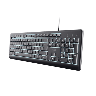 TRUST Primo Illuminated/Drátové USB-C/CZ/SK/Černá