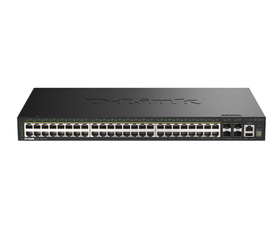 D-Link DGS-1530-52P/E 48 Ports GE PoE(30W) + 4 Ports 10G SFP+ Smart Managed Switch, 370W