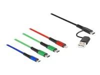 USB Charging Cable 4 in 1 USB Type-A+U