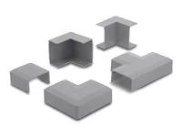 Delock - Cable duct connector set - for 40 x 19 mm, 5 pcs - šedá