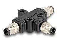 M8 T-Splitter A-coded 3 pin 1 x male to
