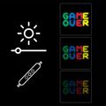 MANTA GAME OVER, LED Neon plexi dekorace