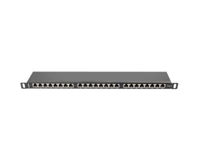 Lanberg patch panel 24 portů 0,5u 19" CAT.6 ftp stíněný černý