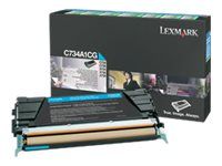 Azurová - originální - kazeta s barvivem LCCP, LRP - pro Lexmark C734, C736, X734, X736, X738