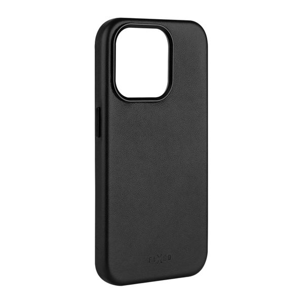 FIXED MagLeather kožený kryt iPhone 15PM, černý