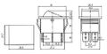Kývavý přepínač 2pol./6pin ON-ON 250V/15A červený