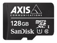 Paměťová karta flash (adaptér microSDXC na SD zahrnuto) - 128 GB - UHS-I U1 / Class10 - microSDXC - černá - pro AXIS D3110, M3085, M3086, M4308, M5075, P3818, Q1656, Q1715, Q1942, Q6100; P37 Series